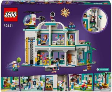 LEGO Friends Heartlake City Hastanesi 42621-7 Yaş ve Üzeri Çocuklar için Helikopter Modeli İçeren Yaratıcı Oyuncak Yapım Seti (1045 Parça)