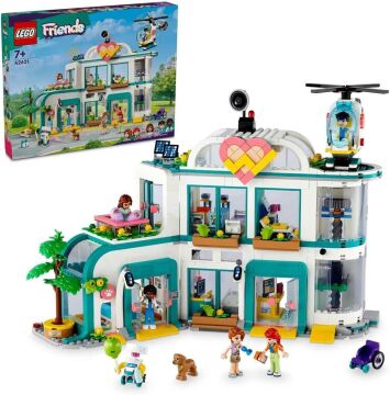 LEGO Friends Heartlake City Hastanesi 42621-7 Yaş ve Üzeri Çocuklar için Helikopter Modeli İçeren Yaratıcı Oyuncak Yapım Seti (1045 Parça)