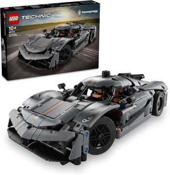 LEGO Technic Koenigsegg Jesko Absolut Gri Hiper Araba 42173 - Çocuklar için Oyuncak Yapım Seti (801 Parça)