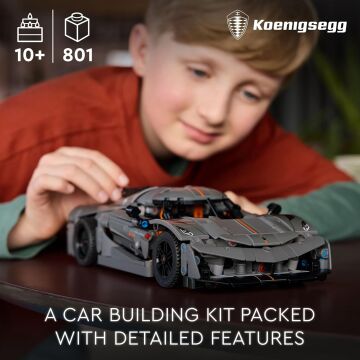 LEGO Technic Koenigsegg Jesko Absolut Gri Hiper Araba 42173 - Çocuklar için Oyuncak Yapım Seti (801 Parça)