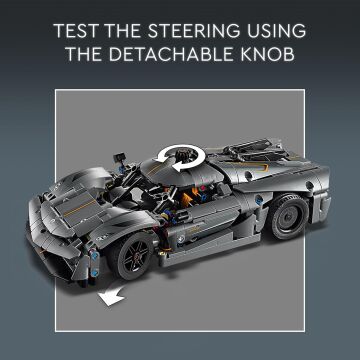 LEGO Technic Koenigsegg Jesko Absolut Gri Hiper Araba 42173 - Çocuklar için Oyuncak Yapım Seti (801 Parça)