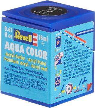Revell - Su Bazlı Maket Boyası Siyah Parlak 18 Ml (36107)