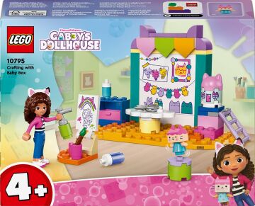 LEGO 4+ Gabby’s Dollhouse Karton Yavru Kedi ile El Sanatları 10795-4 Yaş ve Üzeri Çocuklar için Gabby Minifigürü İçeren Yaratıcı Oyuncak Yapım Seti (60 Parça)