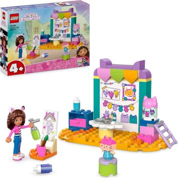 LEGO 4+ Gabby’s Dollhouse Karton Yavru Kedi ile El Sanatları 10795-4 Yaş ve Üzeri Çocuklar için Gabby Minifigürü İçeren Yaratıcı Oyuncak Yapım Seti (60 Parça)
