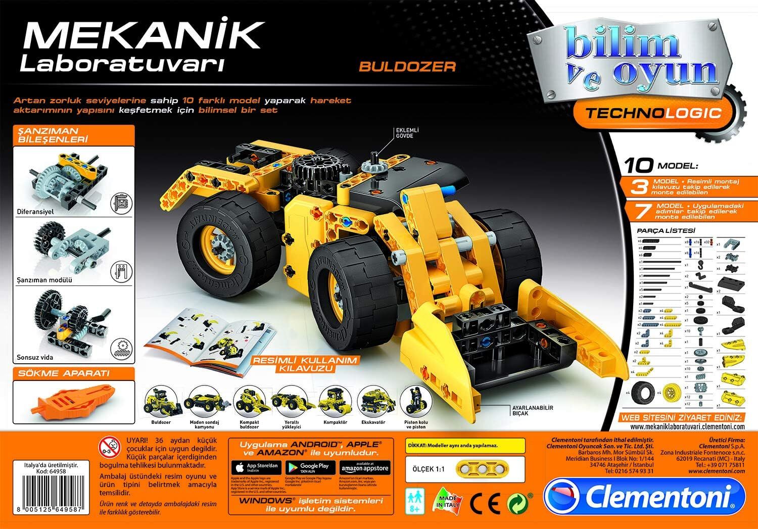Mekanik Laboratuvarı Buldozer Renkli 6+