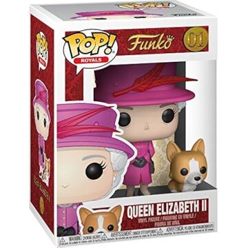 POP The Royal Family - Queen Elizabeth II with Corgi Funko Pop! Vinil Figür (Uyumlu Pop Kutusu Koruyucu Kılıf ile birlikte) Çok Renkli 9,5 cm