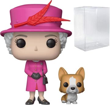 POP The Royal Family - Queen Elizabeth II with Corgi Funko Pop! Vinil Figür (Uyumlu Pop Kutusu Koruyucu Kılıf ile birlikte) Çok Renkli 9,5 cm