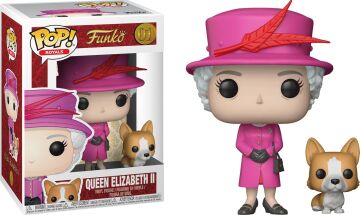 POP The Royal Family - Queen Elizabeth II with Corgi Funko Pop! Vinil Figür (Uyumlu Pop Kutusu Koruyucu Kılıf ile birlikte) Çok Renkli 9,5 cm