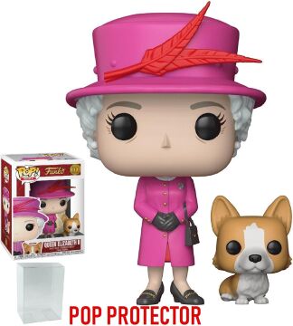 POP The Royal Family - Queen Elizabeth II with Corgi Funko Pop! Vinil Figür (Uyumlu Pop Kutusu Koruyucu Kılıf ile birlikte) Çok Renkli 9,5 cm