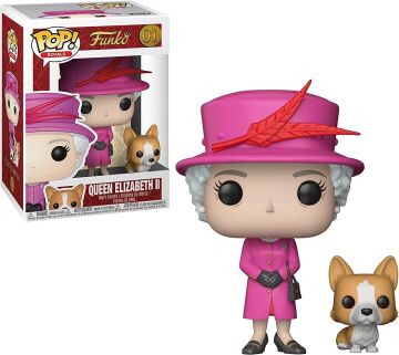 POP The Royal Family - Queen Elizabeth II with Corgi Funko Pop! Vinil Figür (Uyumlu Pop Kutusu Koruyucu Kılıf ile birlikte) Çok Renkli 9,5 cm