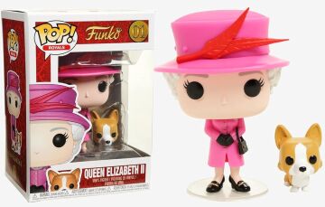 POP The Royal Family - Queen Elizabeth II with Corgi Funko Pop! Vinil Figür (Uyumlu Pop Kutusu Koruyucu Kılıf ile birlikte) Çok Renkli 9,5 cm